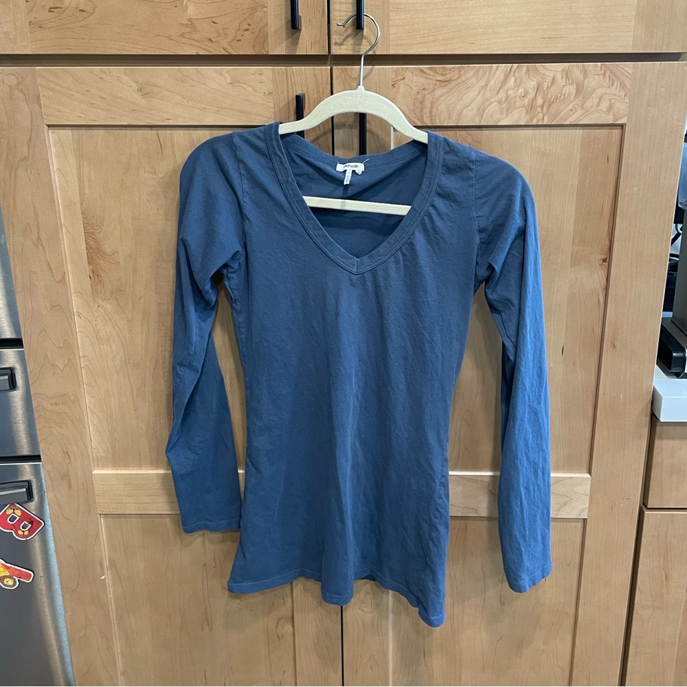 Made brand navy light long sleeve
